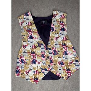JLN 90s Patriotic 90s Beanie Boo Vest, Patriotic Teddy Bear‎ Vest, 90s Teacher